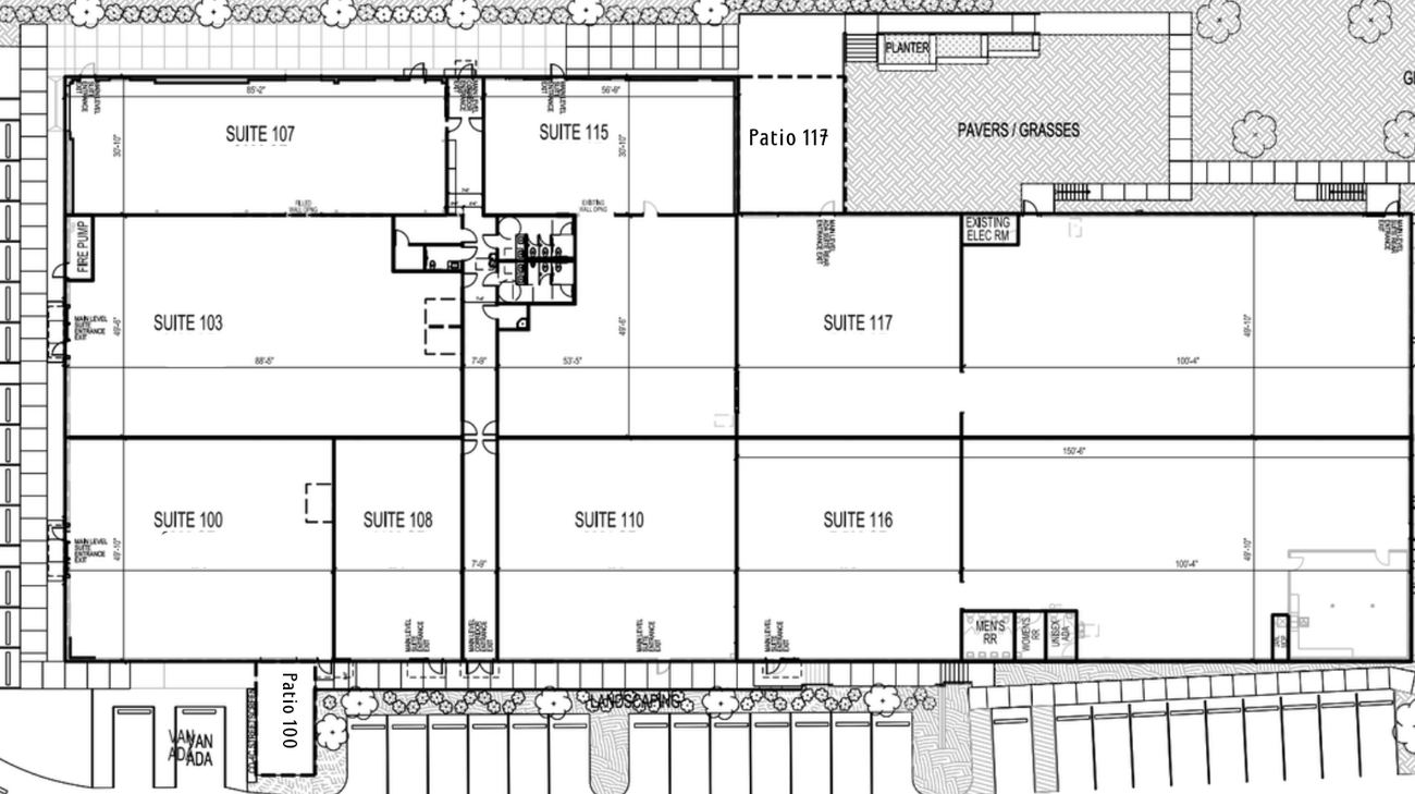 Leasing plan with suite layout